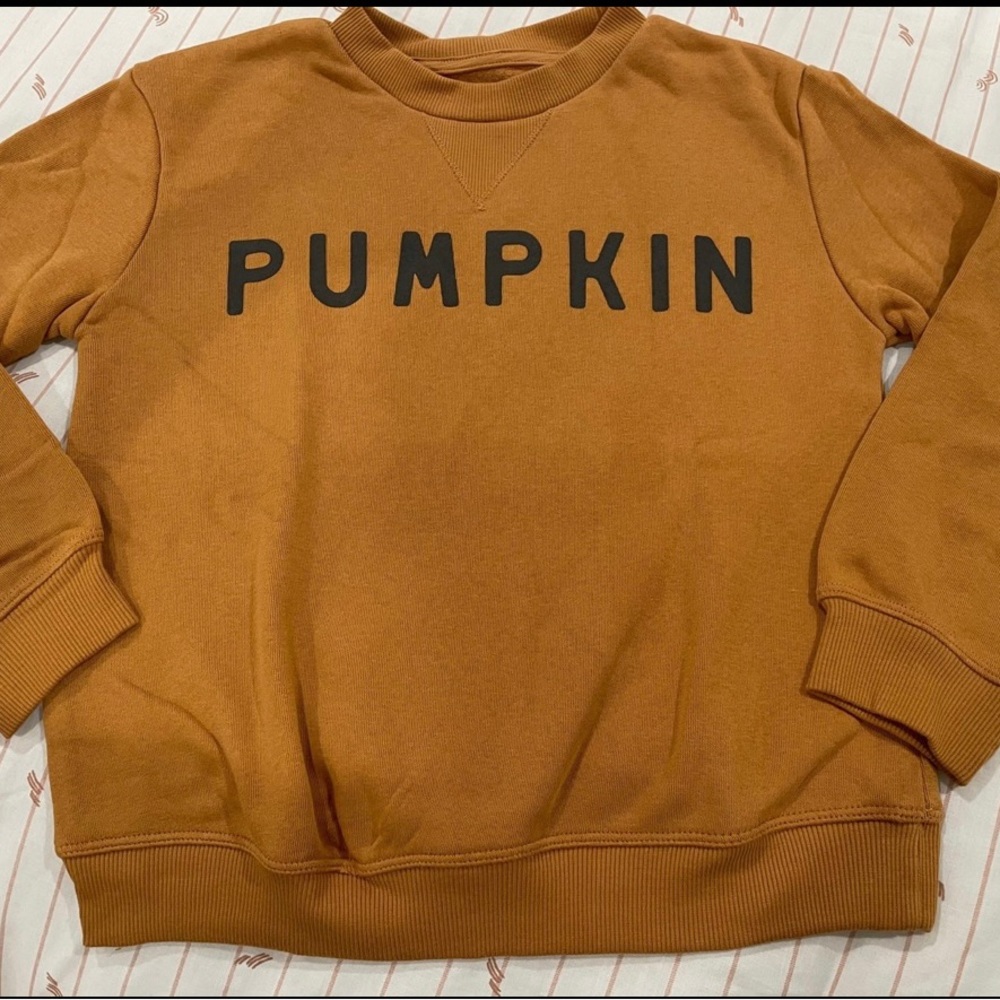 Brand new with tags Little Co Lauren Conrad Pumpkin Sweatshirt. Size 12 months